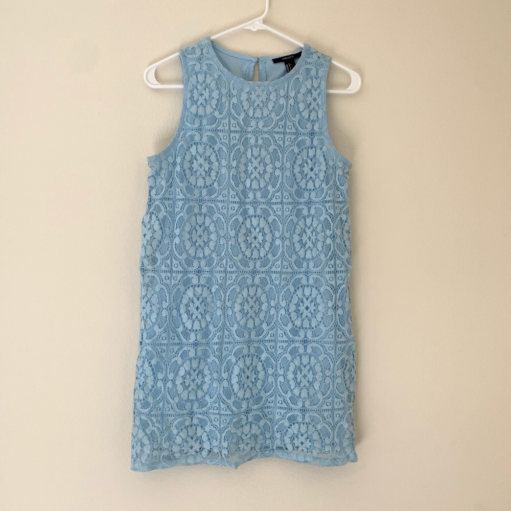 Forever 21 baby blue lace dress